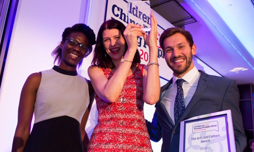 Collecting the Children and Young People Now award in 2016