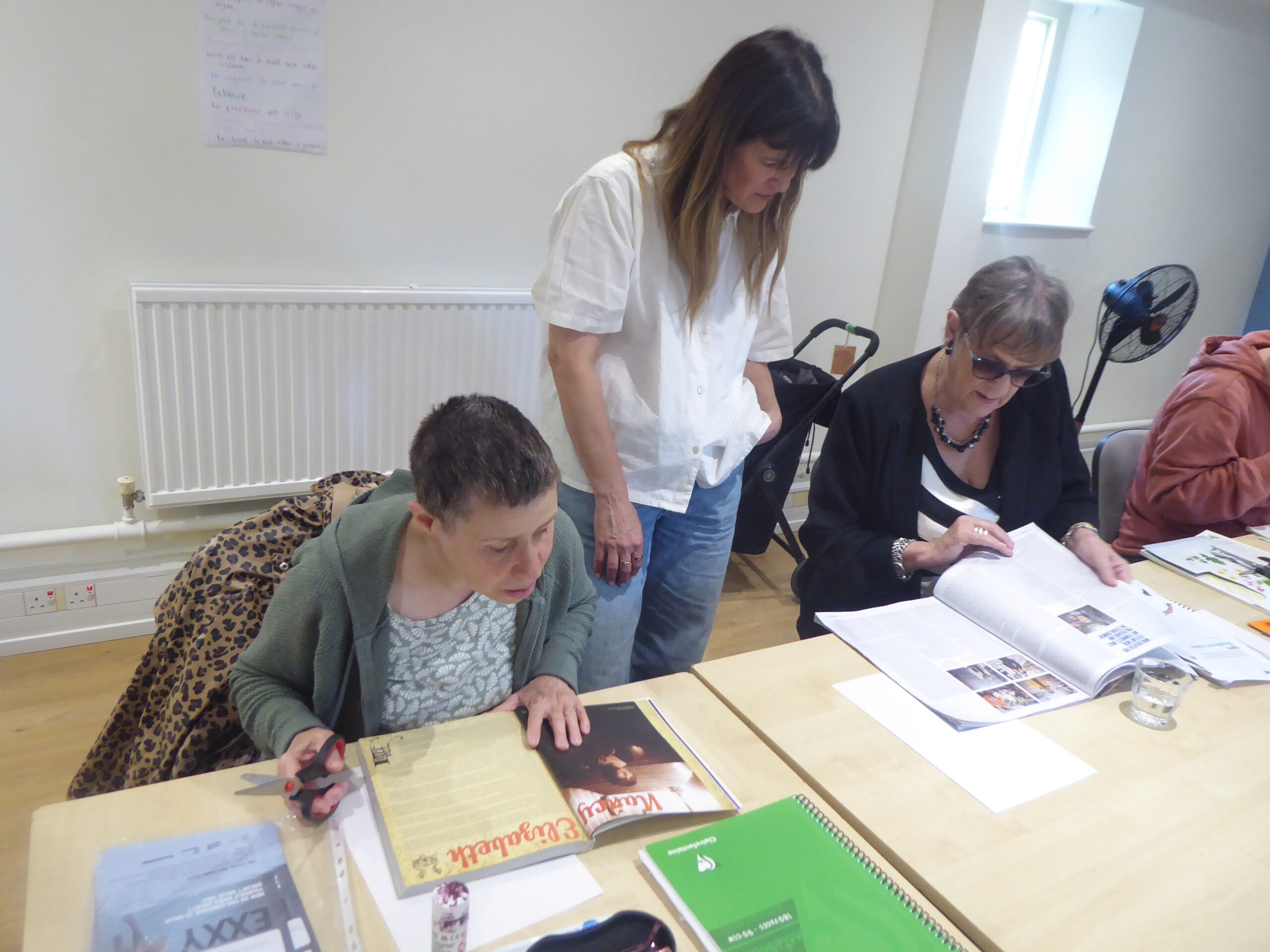 Adult carers taking part in a creative:voices creative writing project.