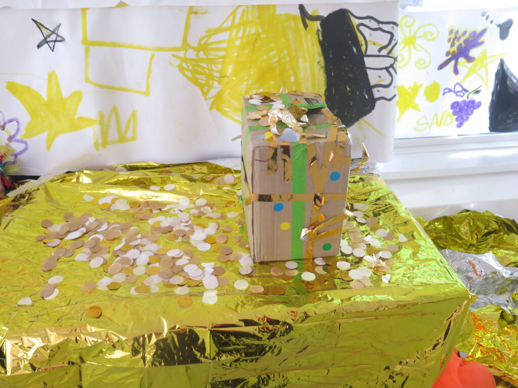 Artwork from our:voices project where SEND children engage with reading in new and accessible ways.