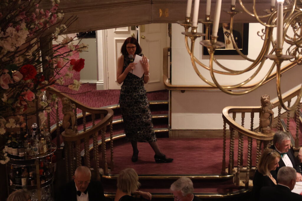 Nicky Goulder, Create Founding CEO, giving a speech at Create's annual gala.