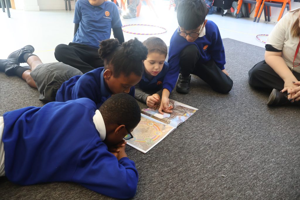 Children with SEND taking part in our:stories, a programme by creative arts charity, Create.
